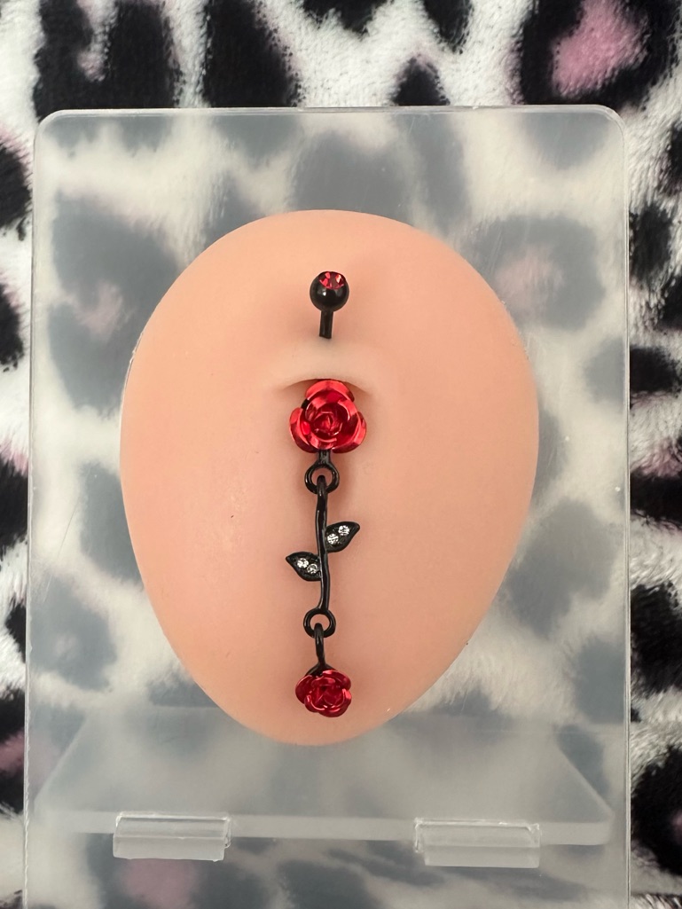 Belly Ring Barbell New Rose Vine Body Jewelry